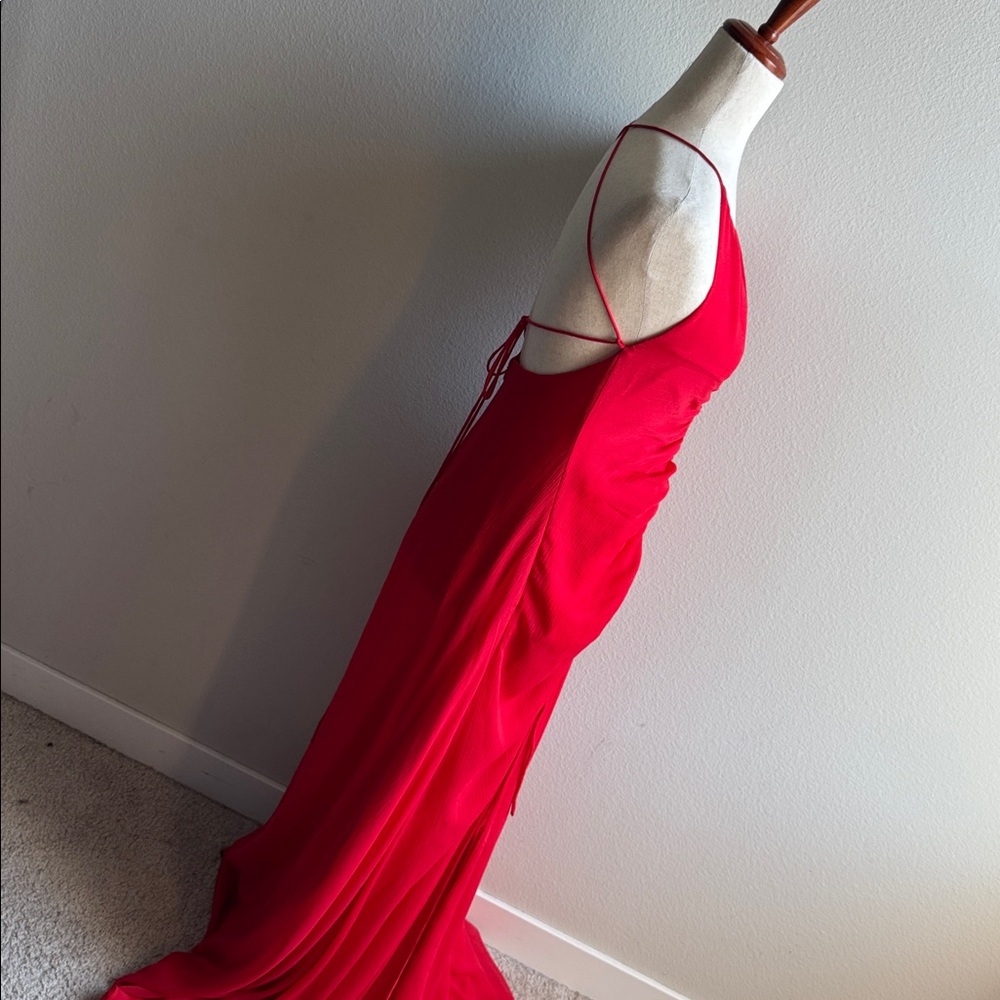 Free People Simone Red Formal Open Back Dress size 6 - Picture 5 of 8